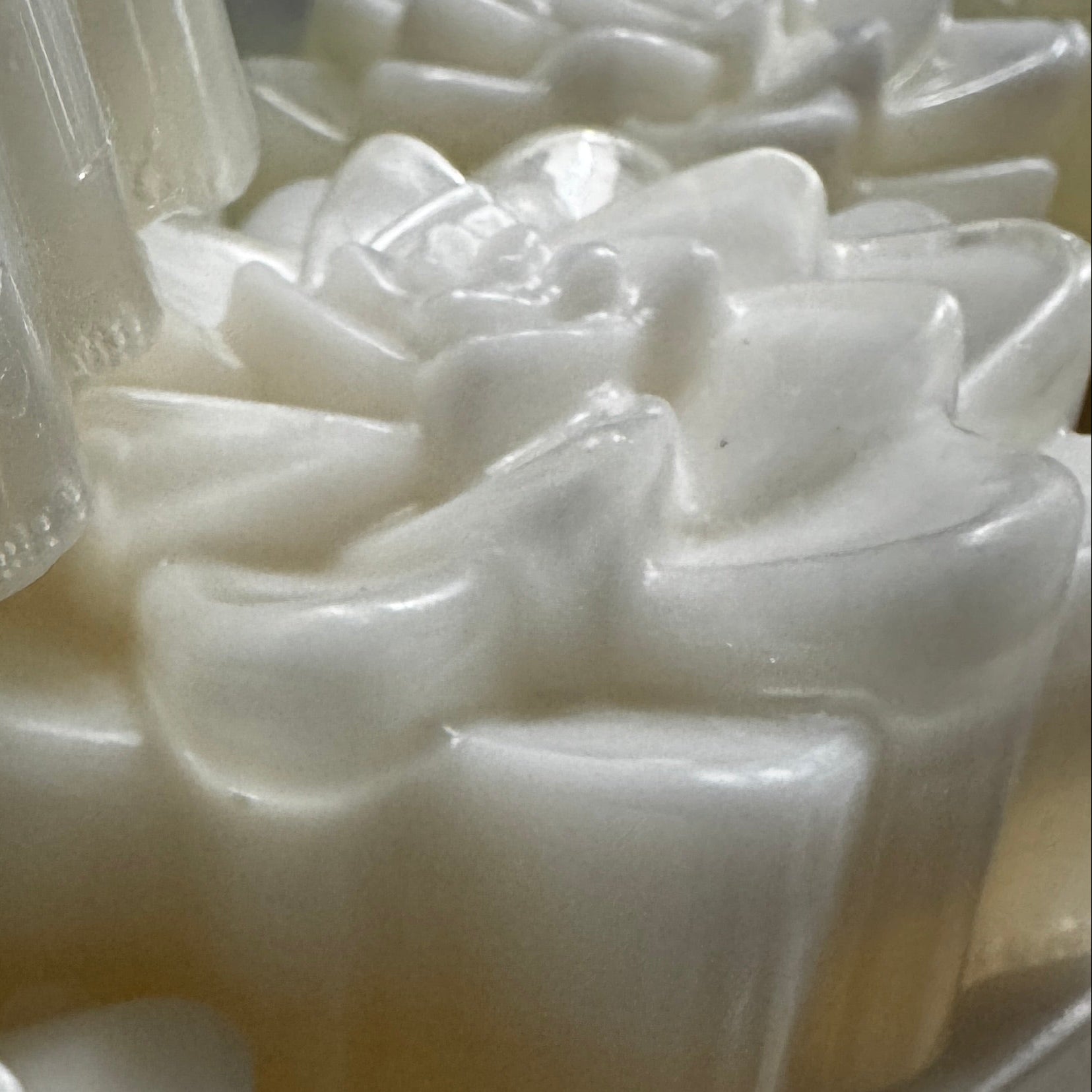 Blackwater Bath Bars – white lotus soap bars, angled view showing detail
